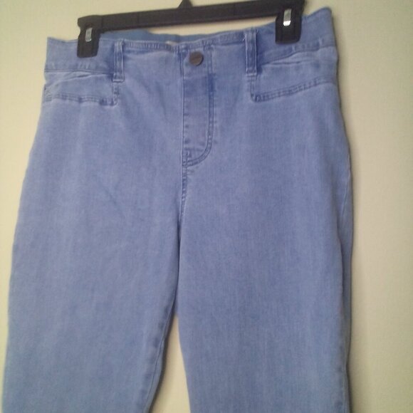 Nic + Zoe jeans 10 Women Demi Boot Pull On Elastic Waist Light Wash Blue - Picture 11 of 14